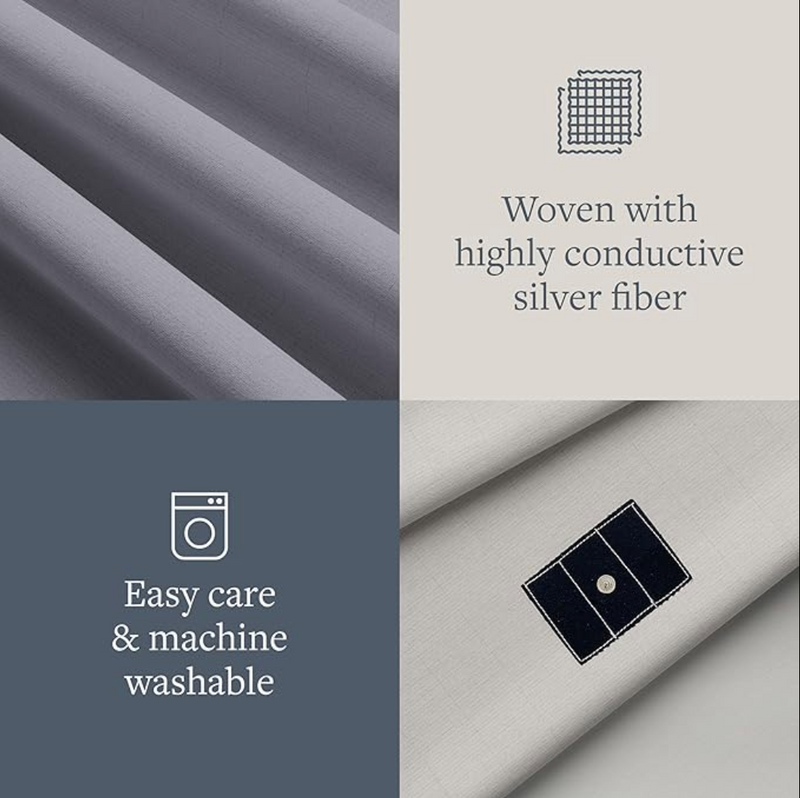 GroundLuxe Fitted Grounding Sheets are easy to care for and machine washable. They are woven with highly conductive 10% silver fiber and 90% organic cotton. Earthing sheets help to ground you while you sleep so that your body can heal itself.