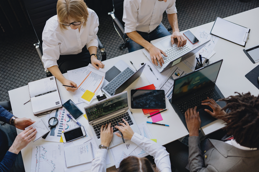 group of people working