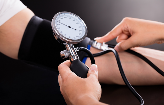 person checking blod pressure