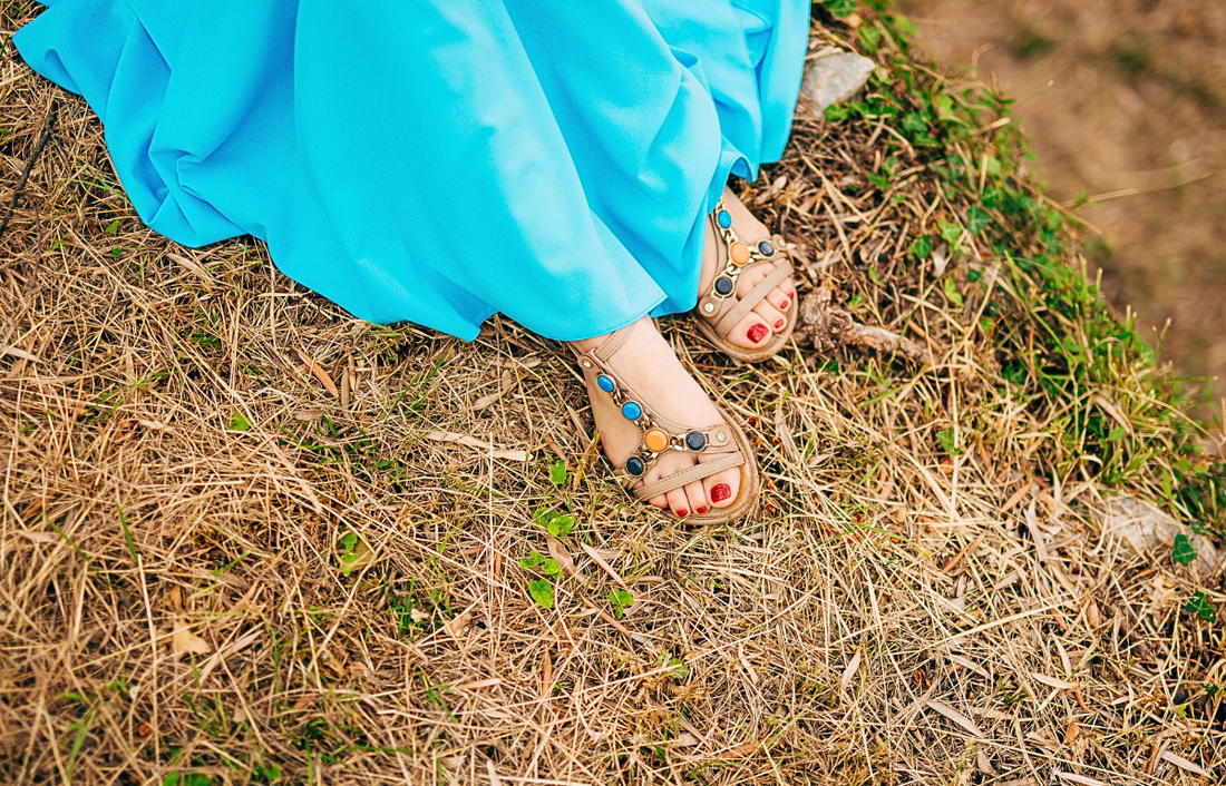 women wearing sandals