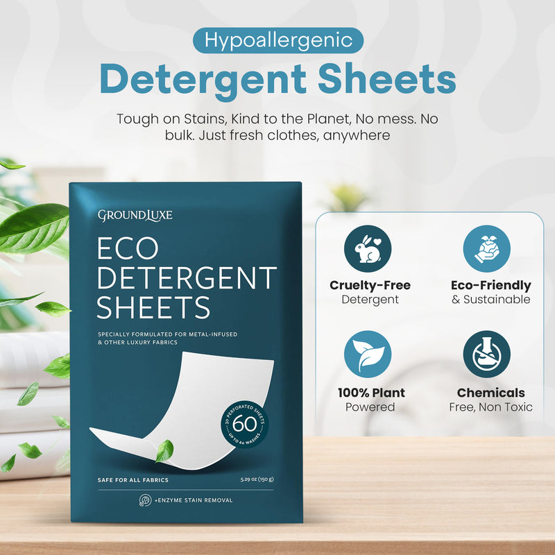 GroundLuxe Eco-friendly Laundry Detergent Sheets