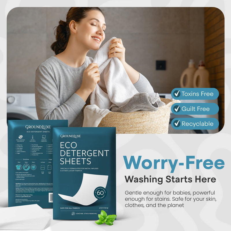 GroundLuxe Eco-friendly Laundry Detergent Sheets