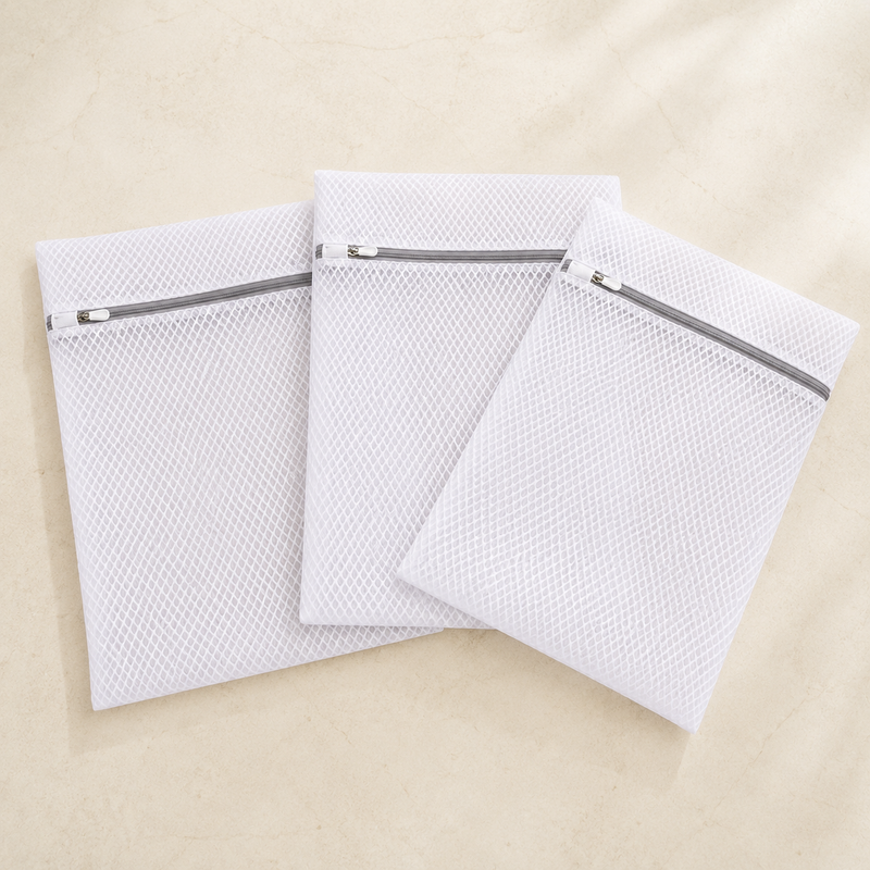 GroundLuxe™ Premium Honeycomb Mesh Laundry Bags | 3-Piece Set (12" x 16")