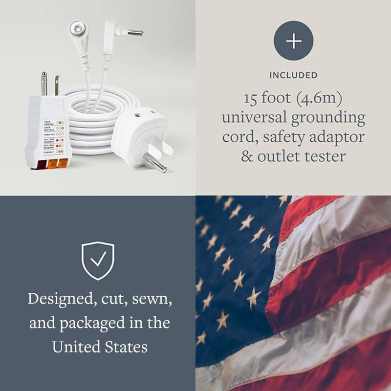 GroundLuxe Fitted 18-inch Deep Pocket US-Sewn Grounding Sheet (PREORDER)