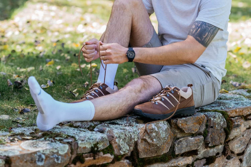Grounding Crew Socks • White Organic Cotton