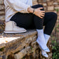 Grounding Crew Socks • White Organic Cotton