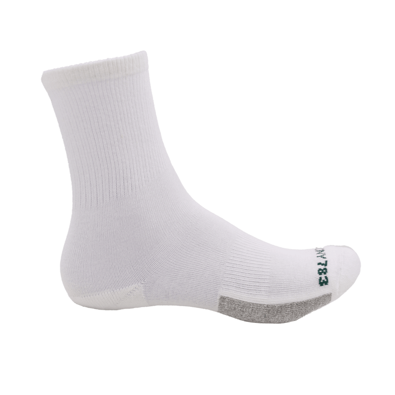 Grounding Crew Socks • White Organic Cotton