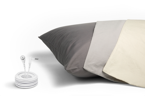 GroundLuxe Luxury Grounding Pillowcase Beige / King (36 in x 20 in)