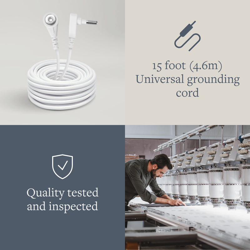GroundLuxe Grounding Sheet Set in Gray (1 flat, 1 fitted, 2 pillowcase)