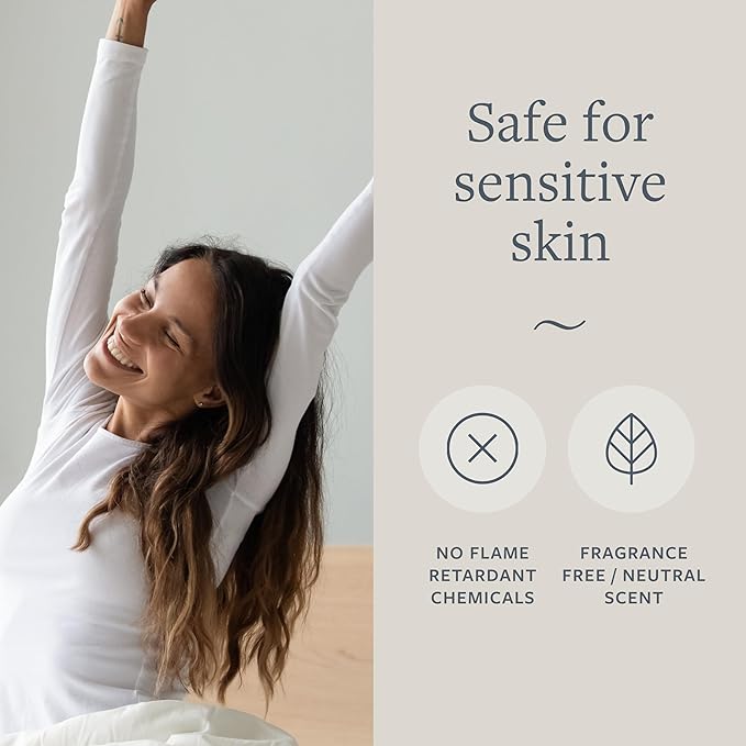 GroundLuxe flat grounding sheet made with organic cotton—free from chemicals, dyes, and fragrances, safe for sensitive skin.